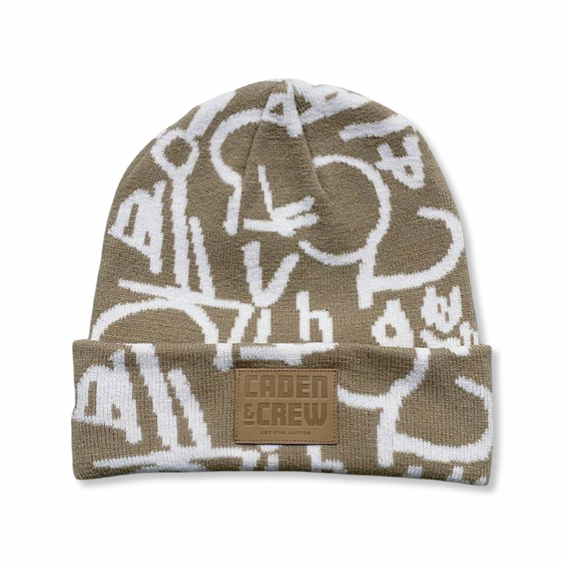 Khaki Alphabet Beanie