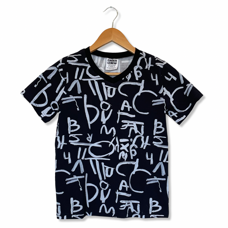 Adult Alphabet V-neck Tee